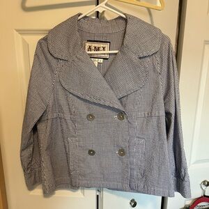 Pinstripe cropped blazer